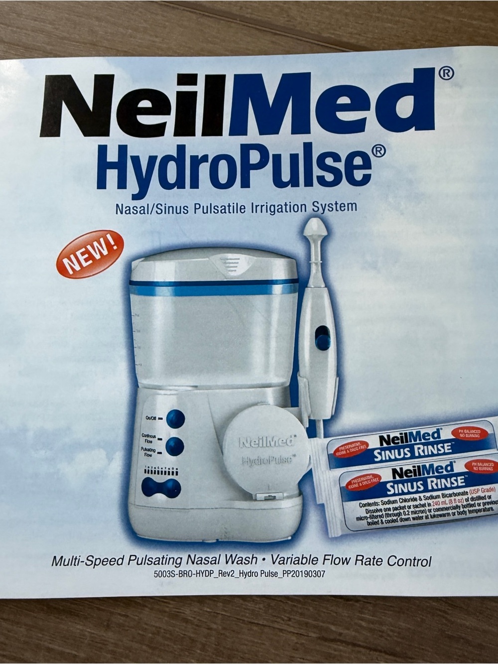 NeilMed Hydropulse Multi-Speed Pulsating Nasal Wash NO PREMIX PACKETS - Picture 7 of 8